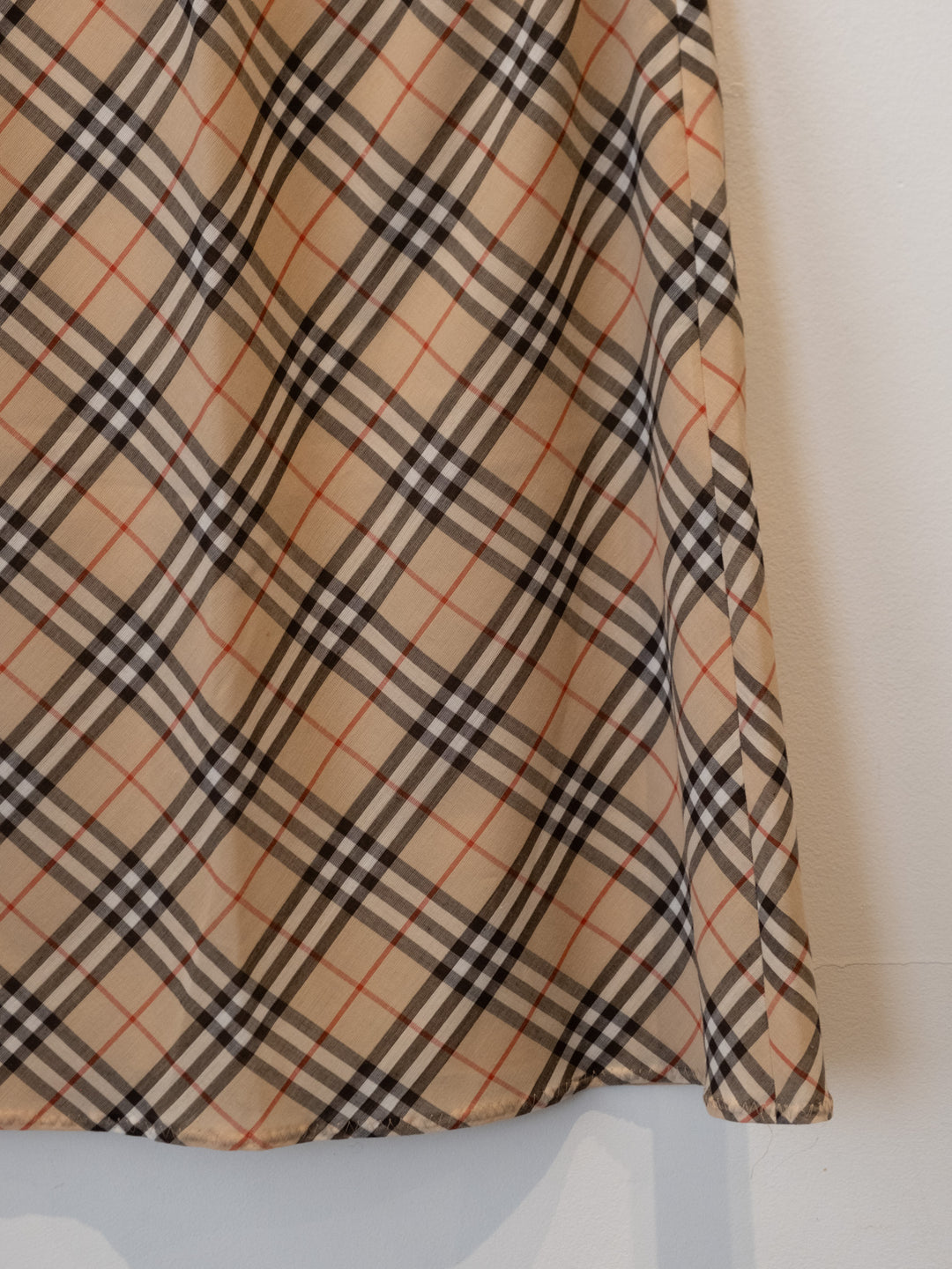 Beige Nova Check Skirt