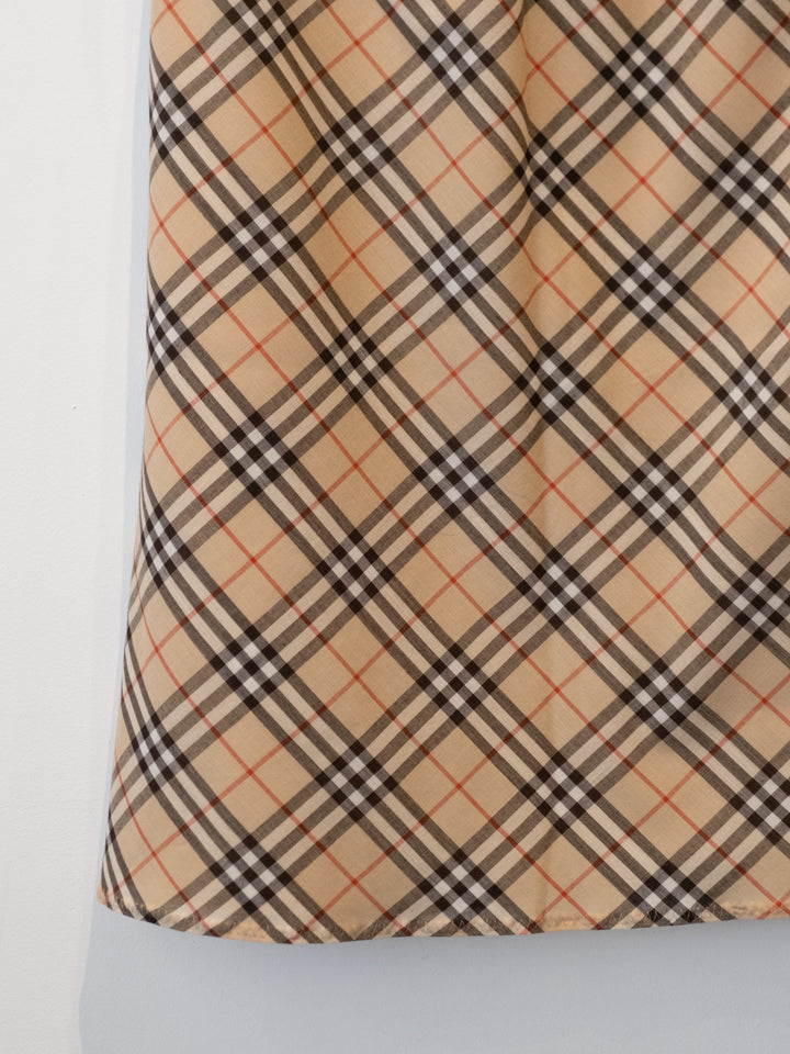 Beige Nova Check Skirt