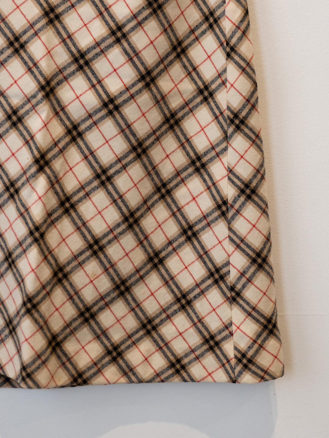 Beige Nova Check Skirt