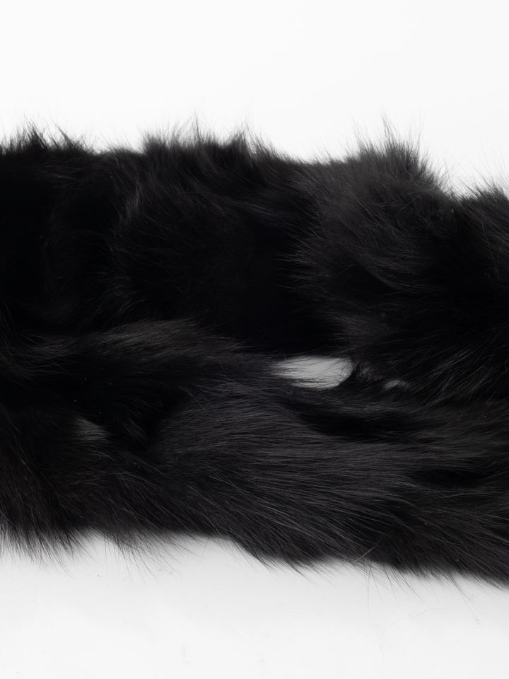 Black Fur Scarf