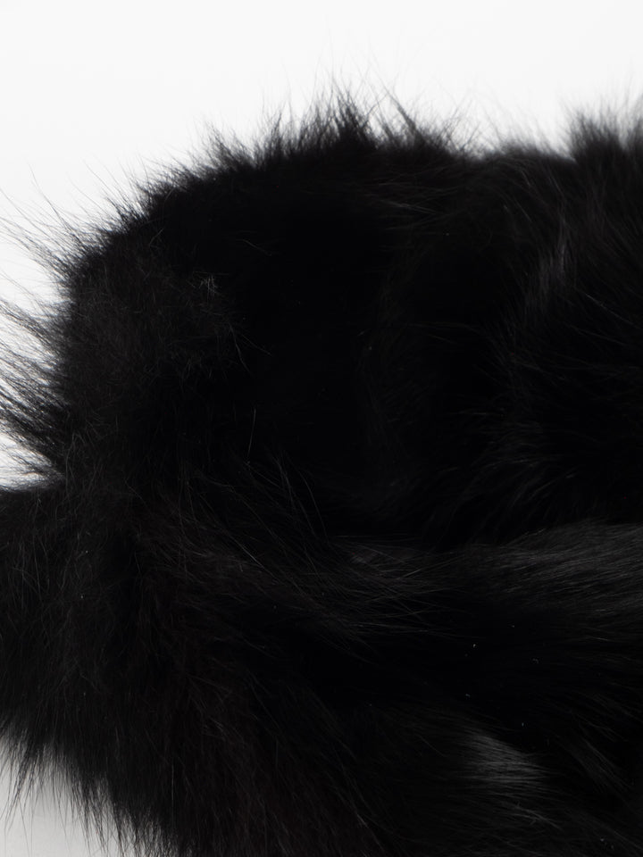 Black Fur Scarf