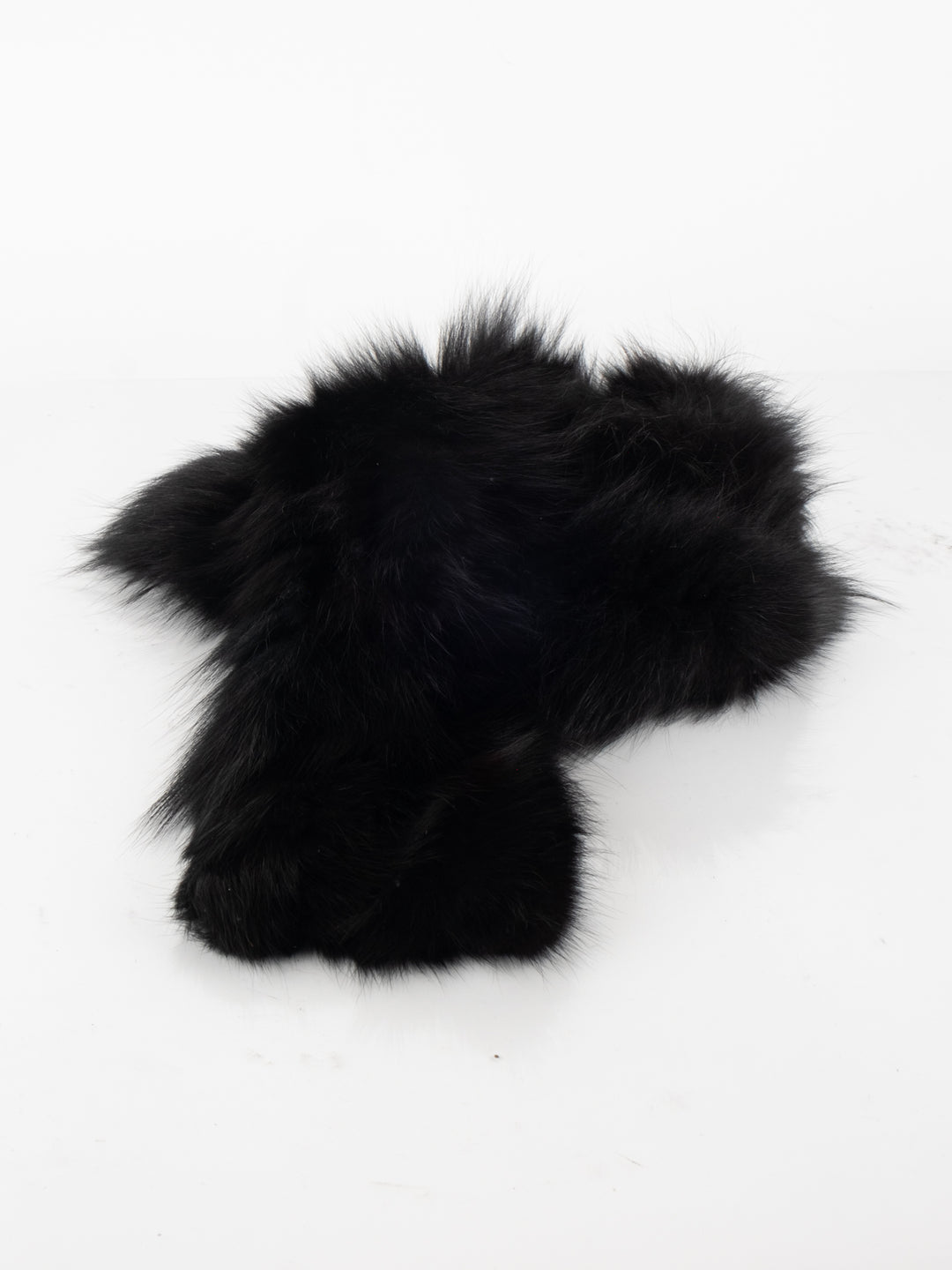 Black Fur Scarf