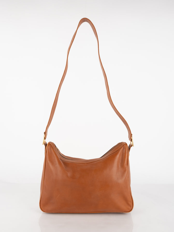 Camel Leather Shoulder Bag