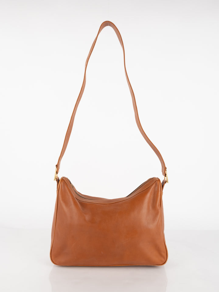 Camel Leather Shoulder Bag