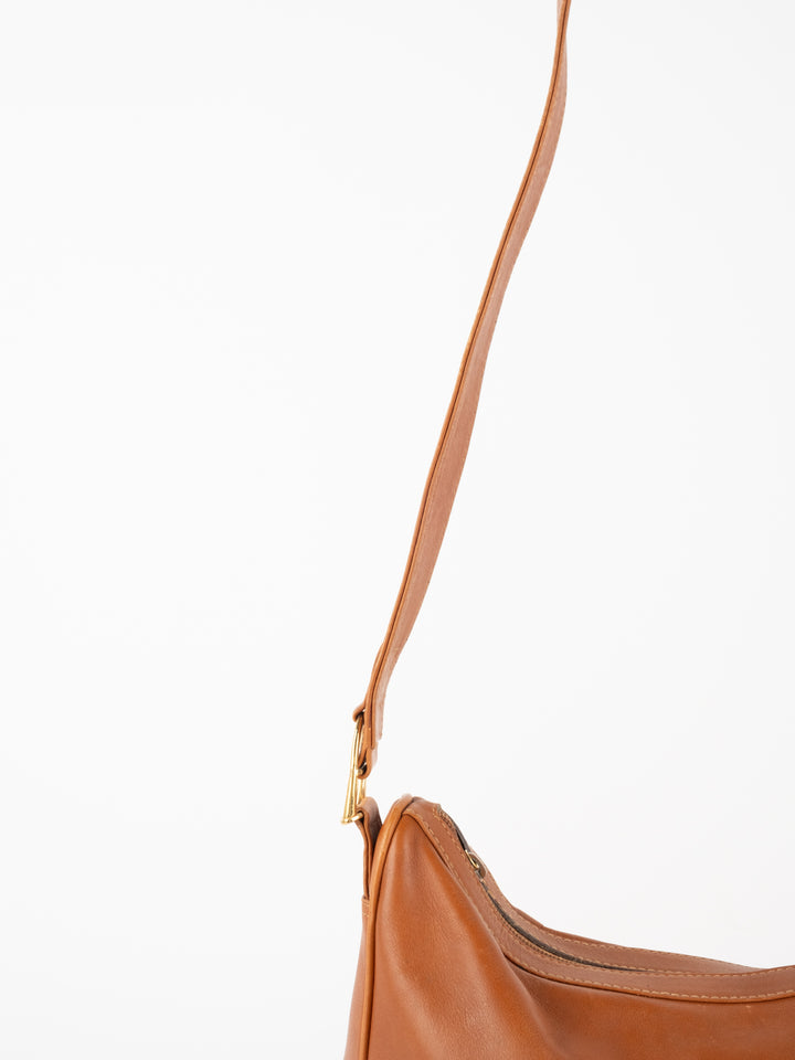 Camel Leather Shoulder Bag