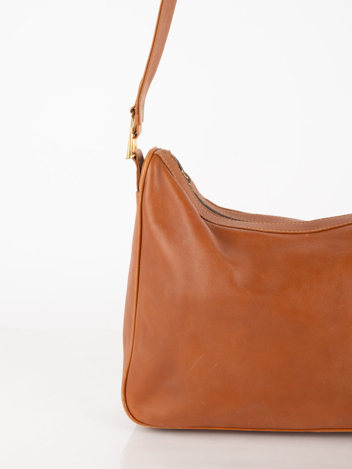 Camel Leather Shoulder Bag