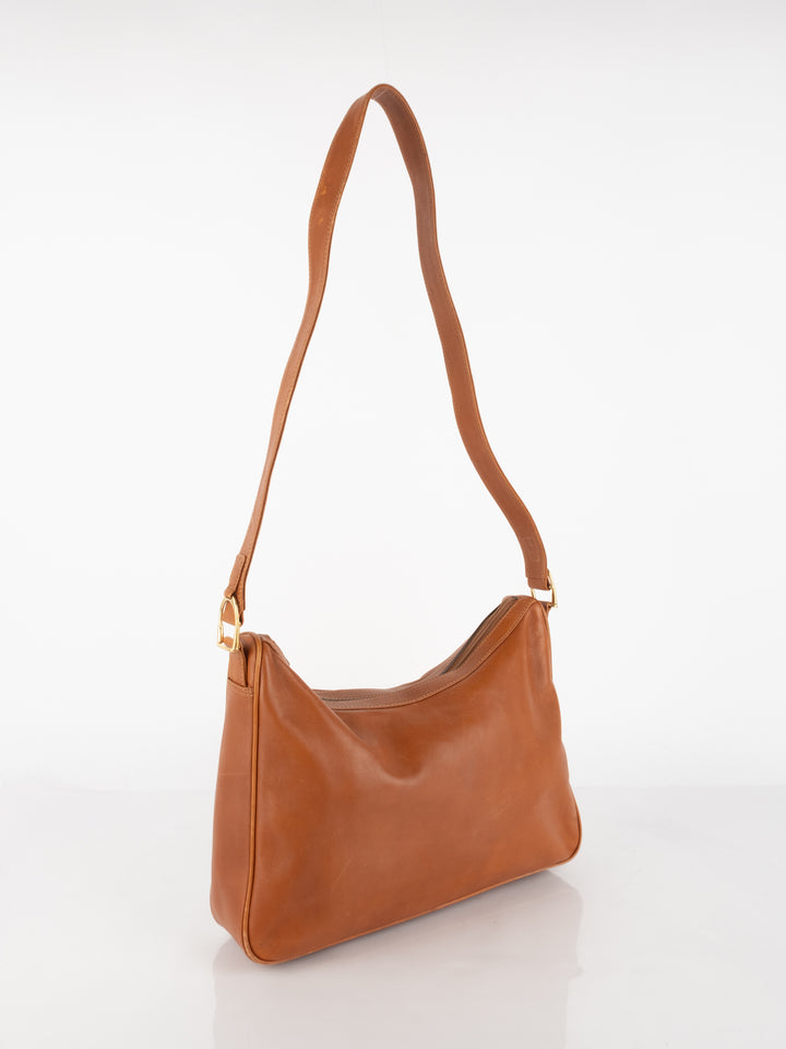 Camel Leather Shoulder Bag