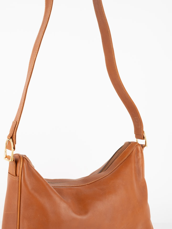 Camel Leather Shoulder Bag