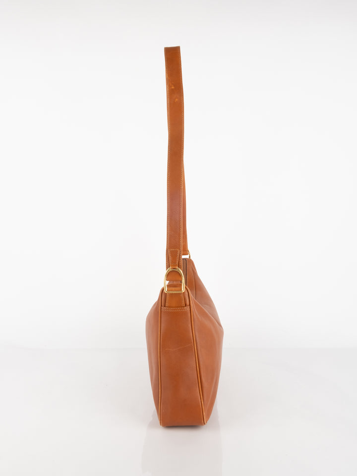 Camel Leather Shoulder Bag