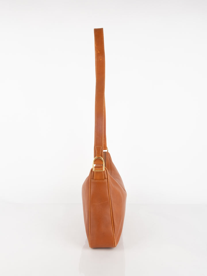 Camel Leather Shoulder Bag