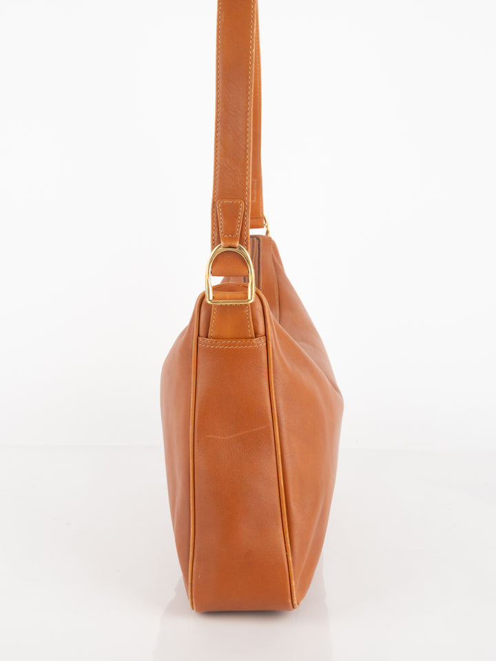 Camel Leather Shoulder Bag