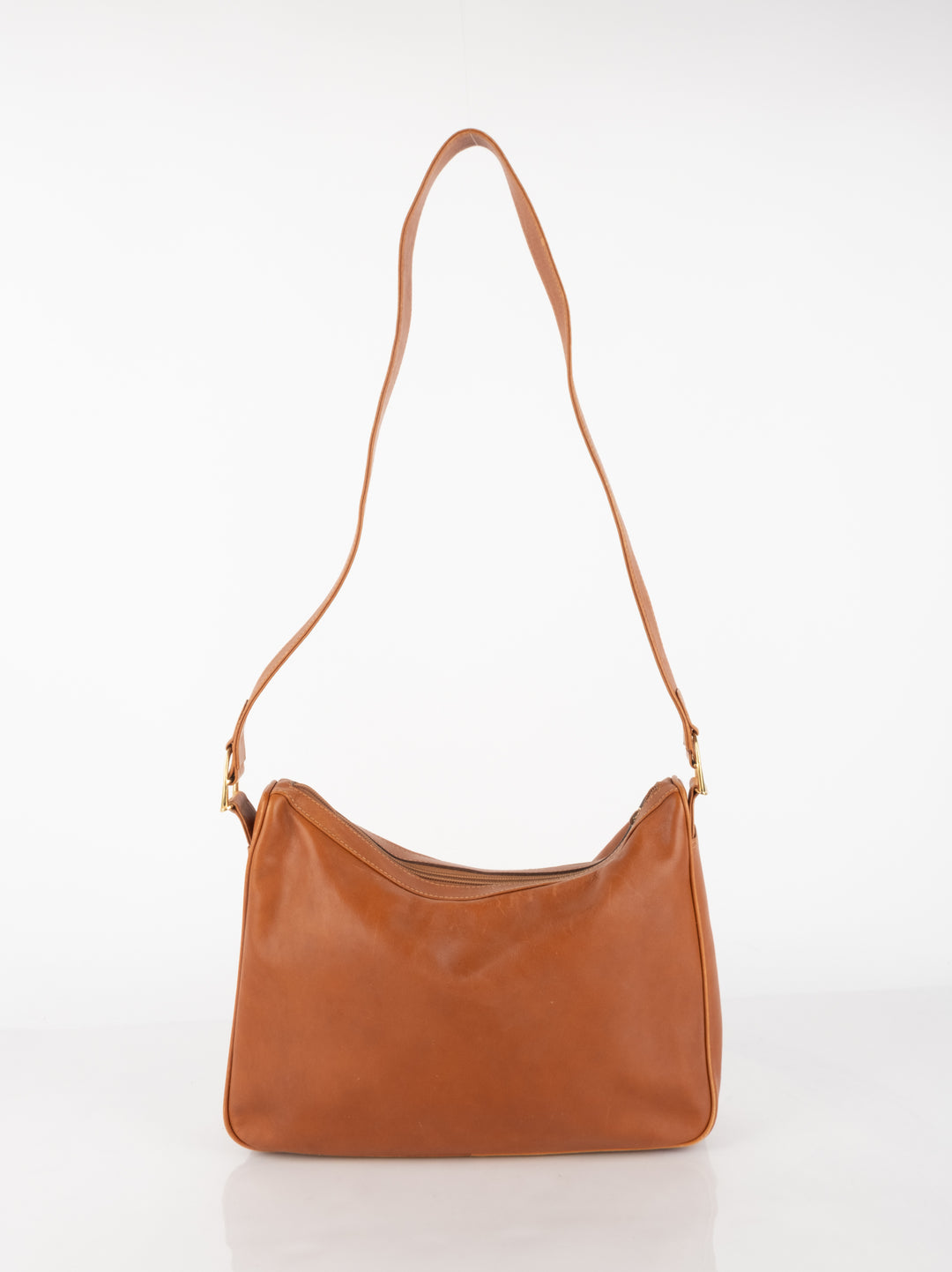 Camel Leather Shoulder Bag