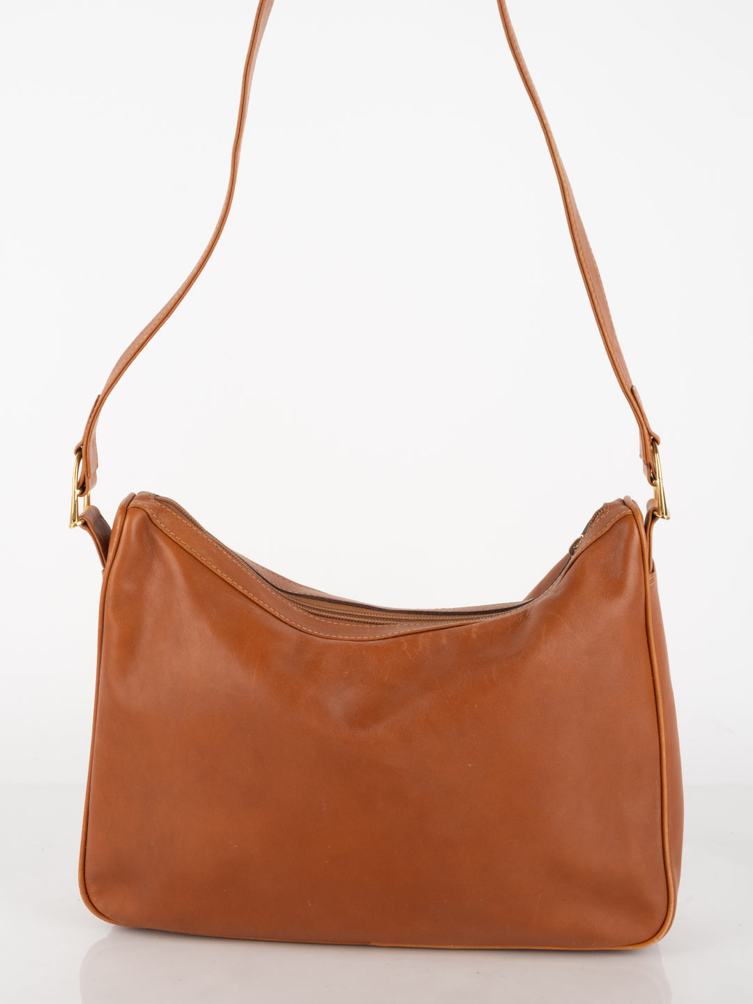 Camel Leather Shoulder Bag