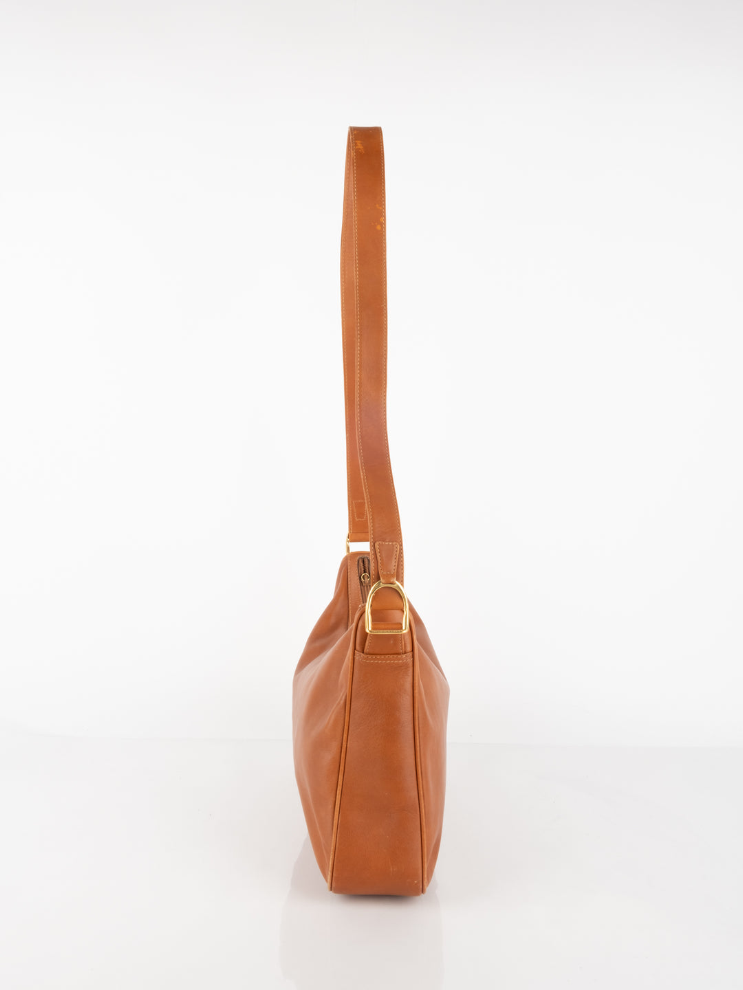 Camel Leather Shoulder Bag