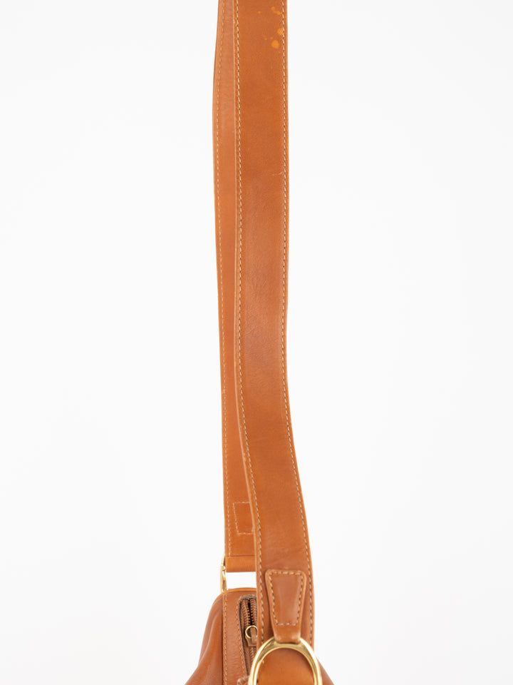 Camel Leather Shoulder Bag