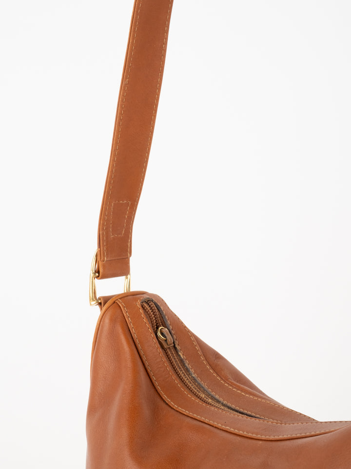 Camel Leather Shoulder Bag