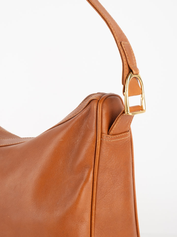 Camel Leather Shoulder Bag