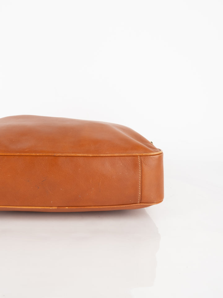 Camel Leather Shoulder Bag