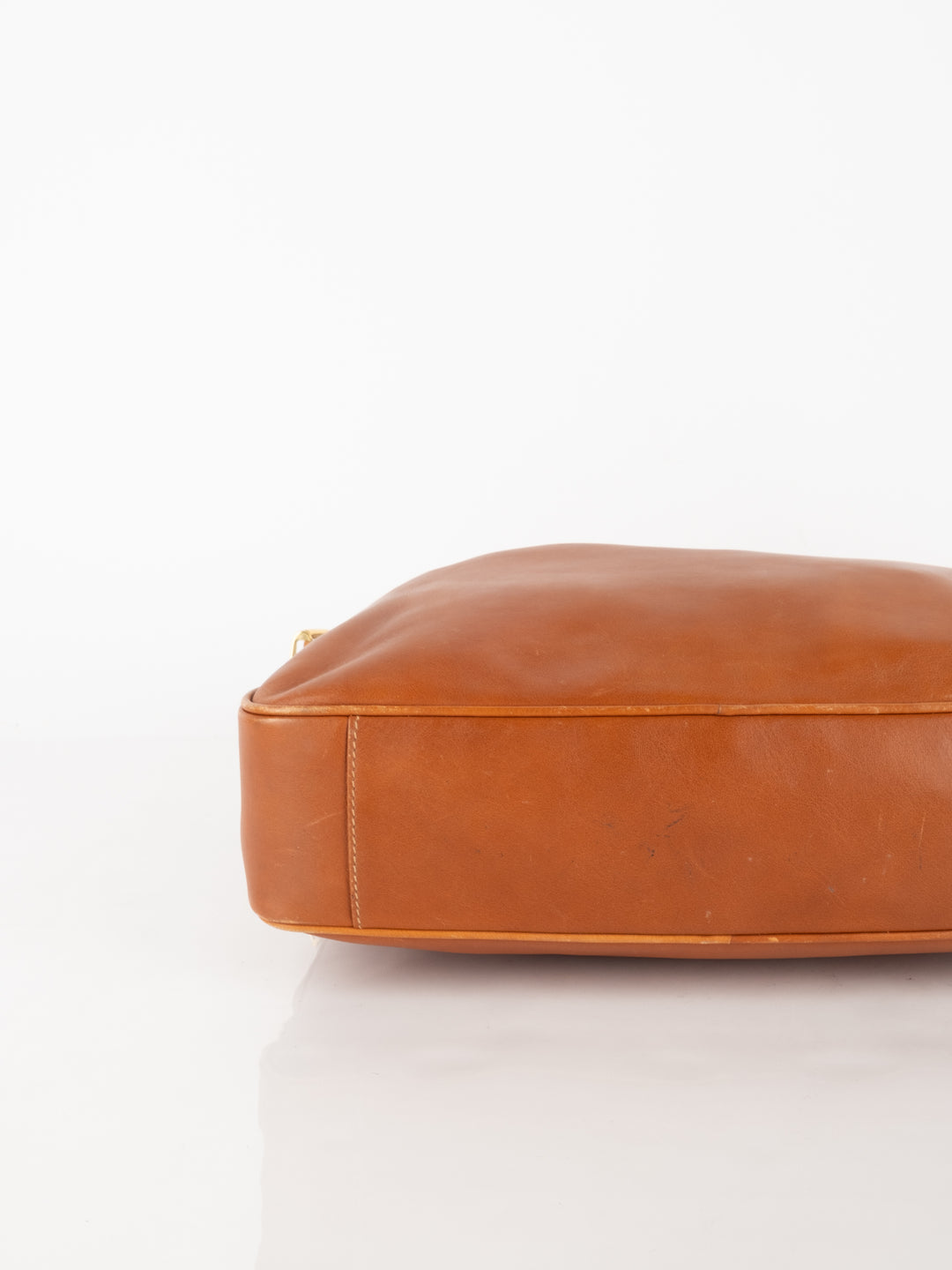 Camel Leather Shoulder Bag