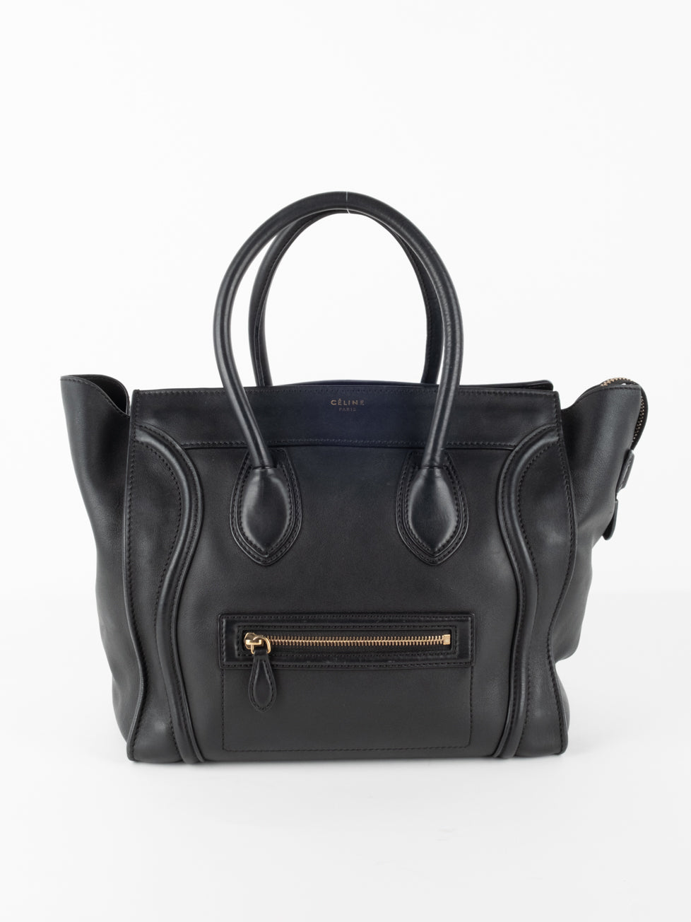 Black Leather Luggage Bag