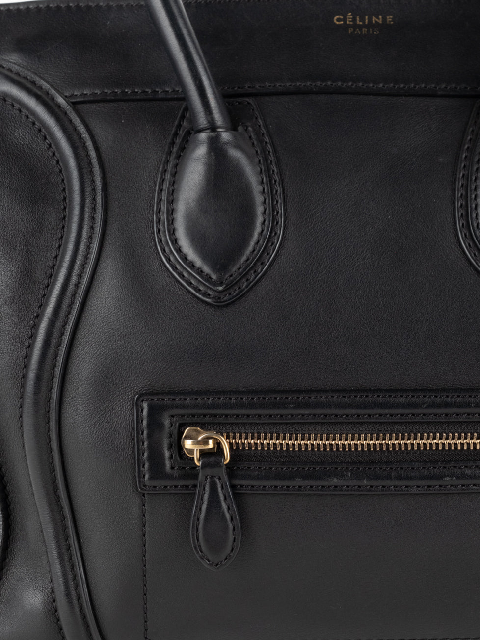 Black Leather Luggage Bag