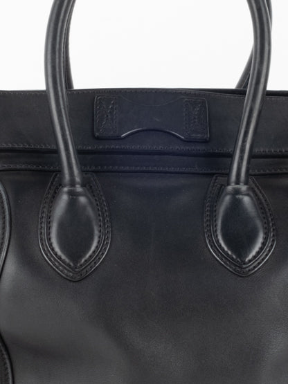 Black Leather Luggage Bag