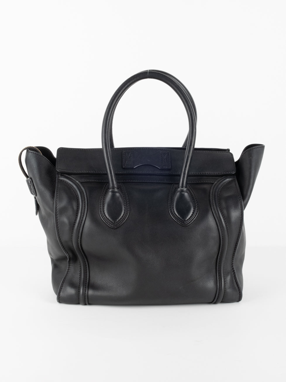 Black Leather Luggage Bag