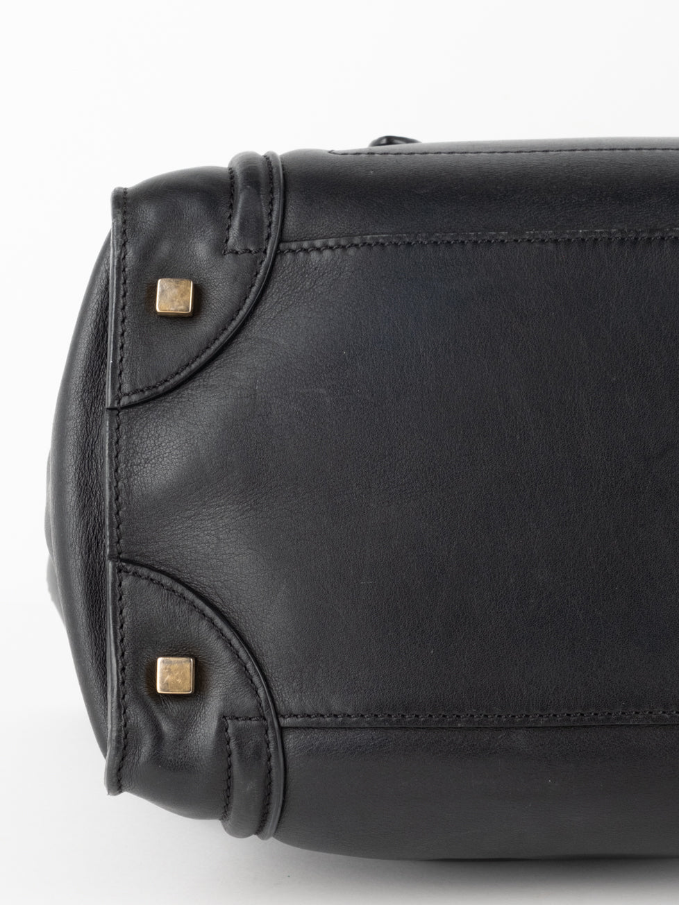 Black Leather Luggage Bag