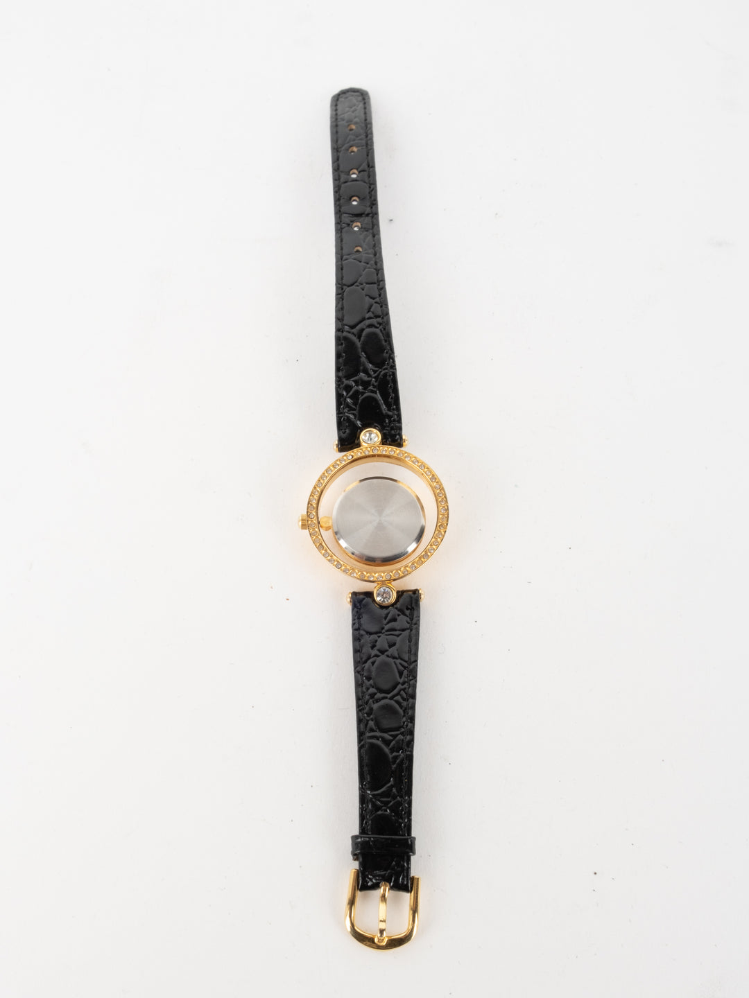 Vintage - Spine Black Leather Watch