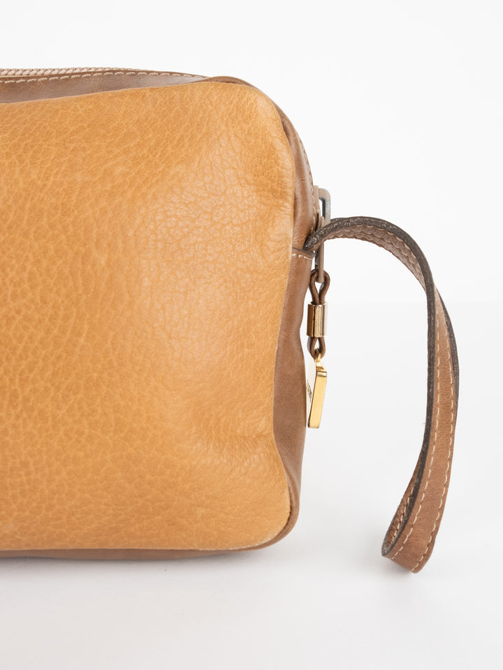Light Brown Leather Clutch