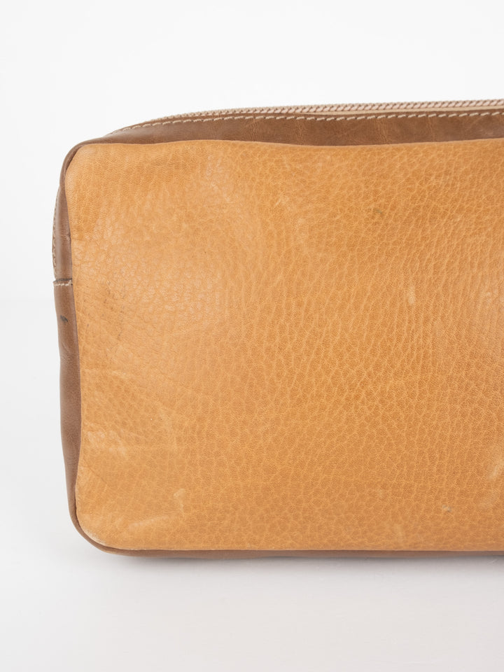 Light Brown Leather Clutch