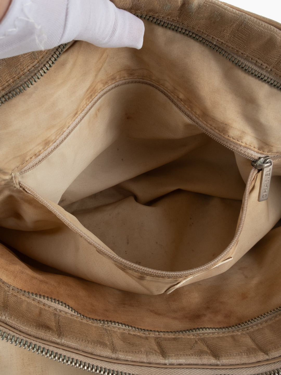 Beige Travel Tote Bag