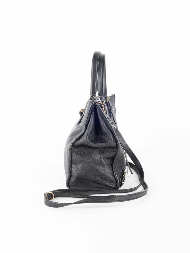 Black Papier Crossbody Bag