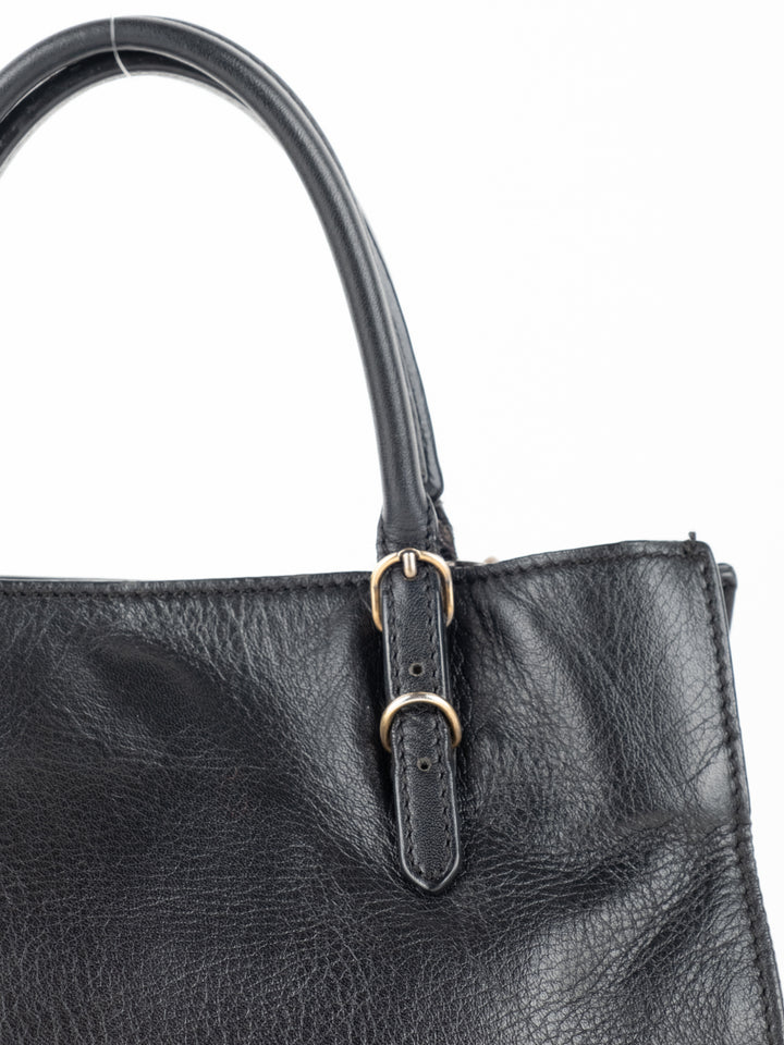 Black Papier Crossbody Bag