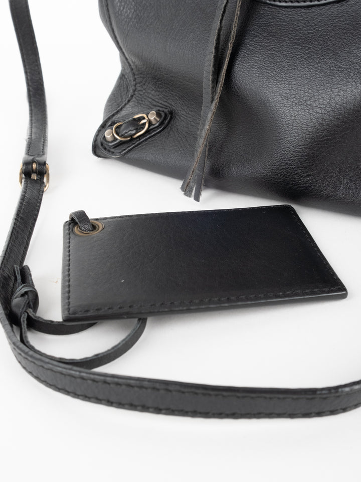 Black Papier Crossbody Bag