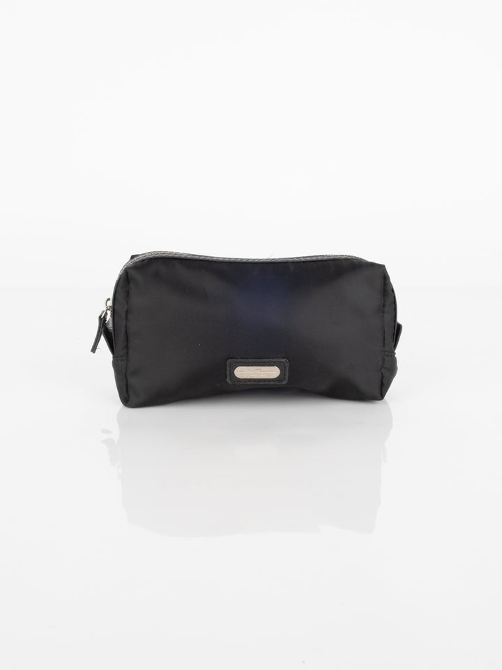 Black Nylon Makeup Bag